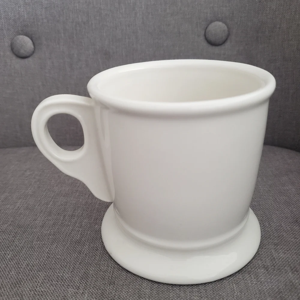 Anthropologie Retro Monogram S Letter Mug White With Black Initial Shaving Style - Picture 4 of 4